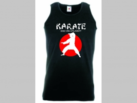 Karate - Sport and Philosophy   čierne pánske tielko 100%bavlna Fruit of The Loom